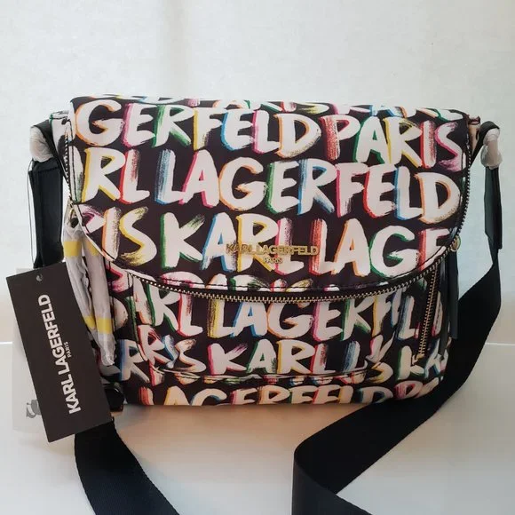 NWT KARL LAGERFELD LOGO Crossbody/ Shoulder Bag. - Picture 10 of 16